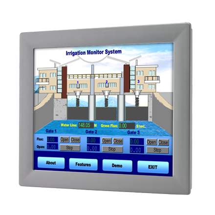 LCD DISPLAY, 17" SXGA Ind. Monitor w/Resistive TS (RS232&USB)